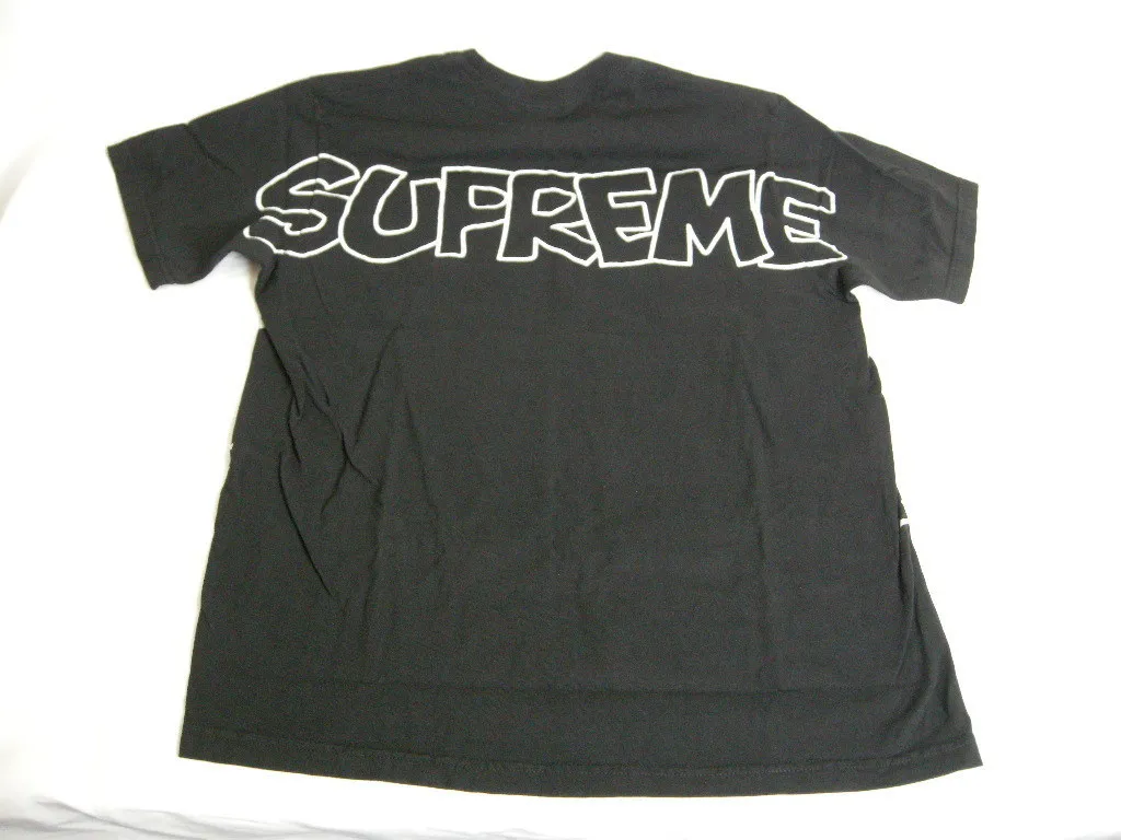 Supreme Smurfs Tee Back Logo T-Shirt in Black - Size M