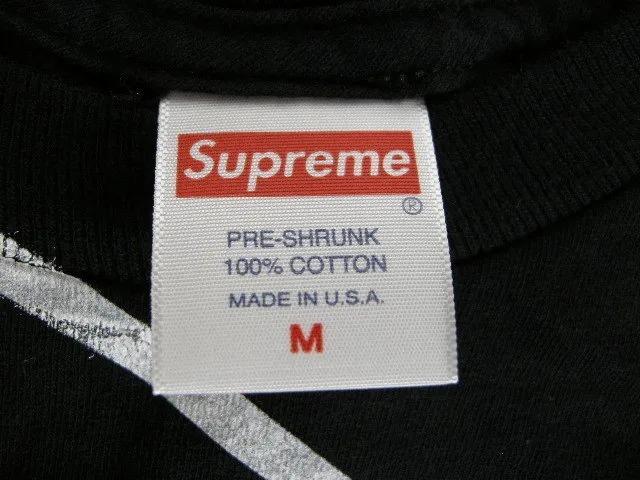 Supreme Smurfs Tee Back Logo T-Shirt in Black - Size M