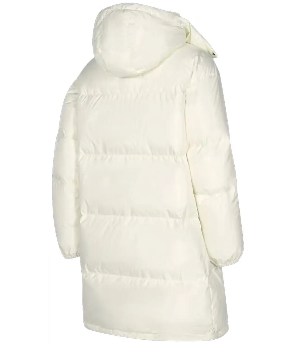 S02 White Puffer Coat by The Flight Attendant Kaley Cuoco