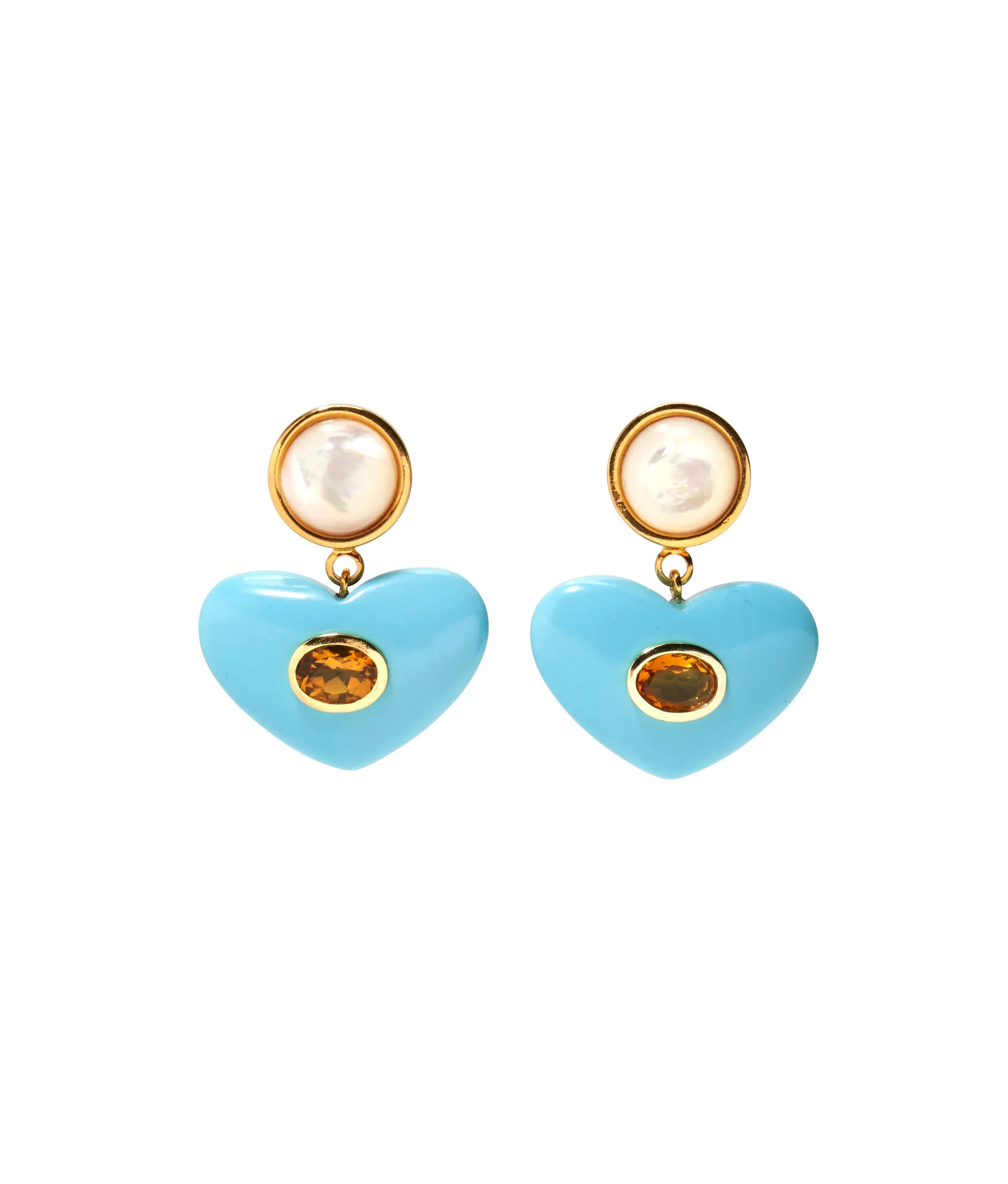 Turquoise Enamored Earrings