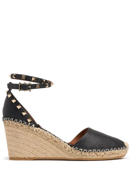 Valentino Garavani Rockstud Leather Wedges