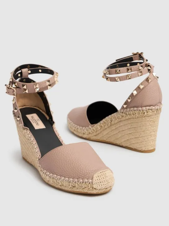 Valentino Garavani Rockstud Leather Wedges