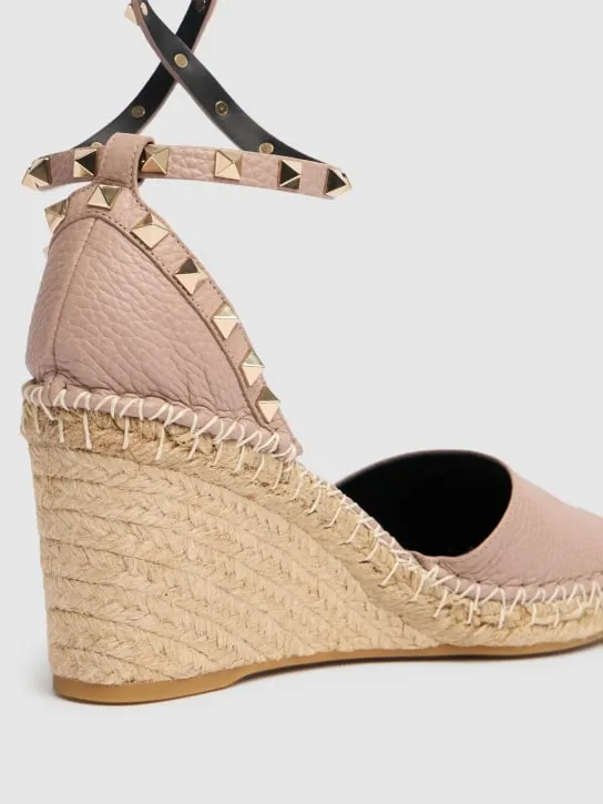 Valentino Garavani Rockstud Leather Wedges