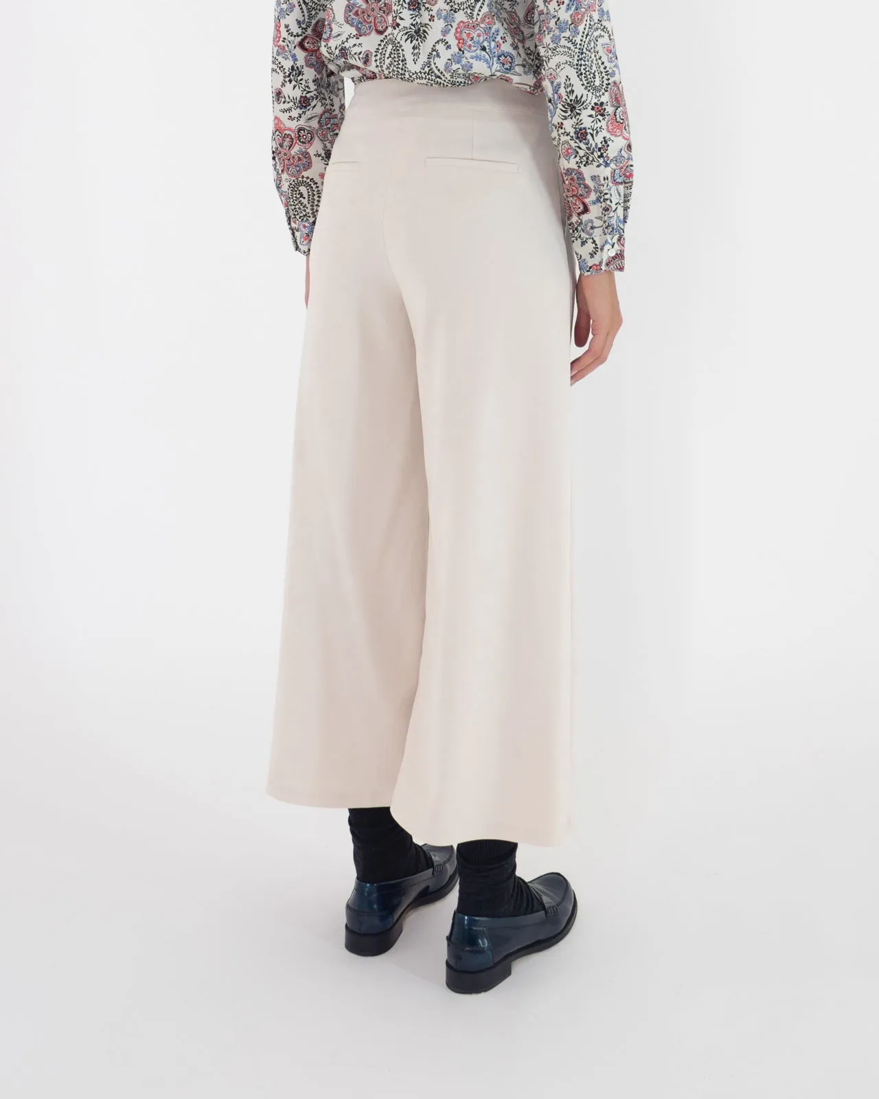 Pantalone velluto cropped