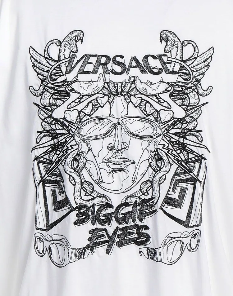 VERSACE Short Sleeves Logo Luxury T-Shirts