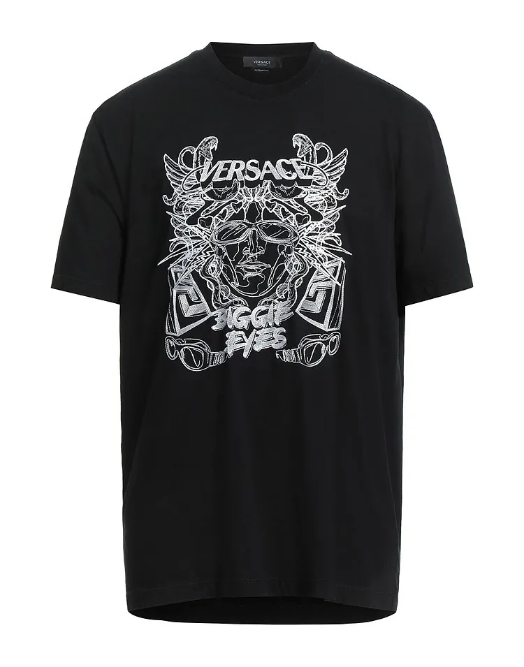 VERSACE Short Sleeves Logo Luxury T-Shirts