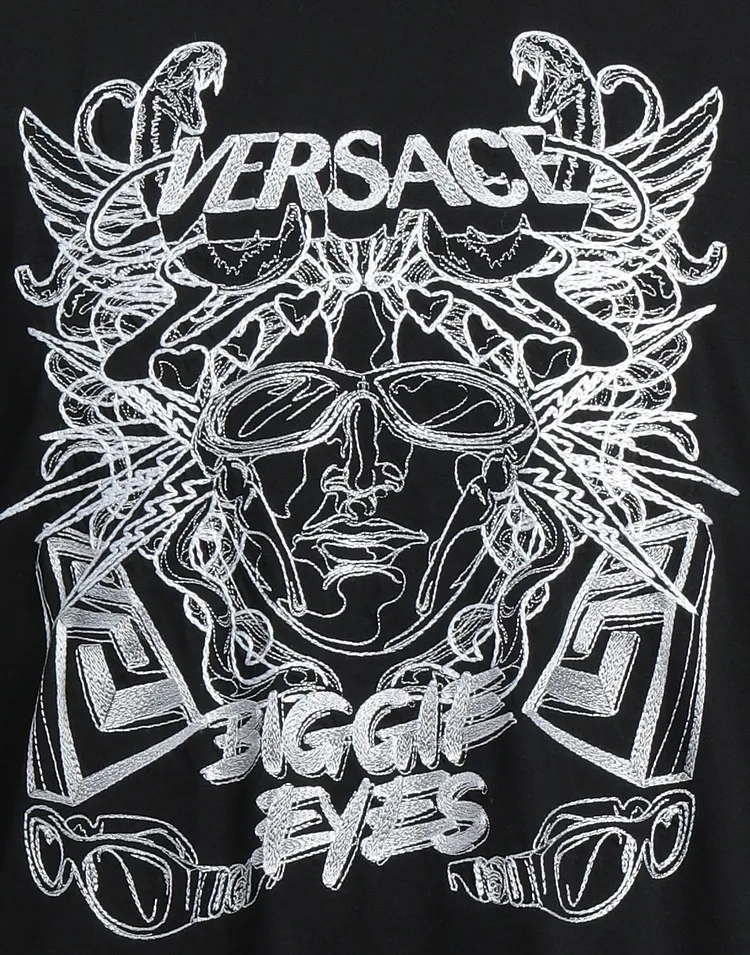 VERSACE Short Sleeves Logo Luxury T-Shirts