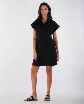 Black Utility Mini Dress