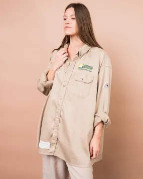 Vintage Beige Button Up