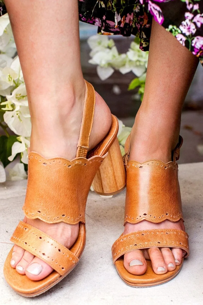 Crystal Glow Vintage Tan Heels