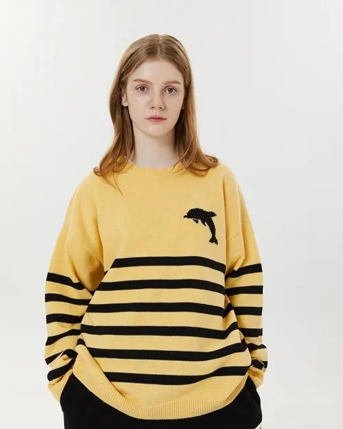 Wai Kei Crew Neck Stripes Unisex Nylon