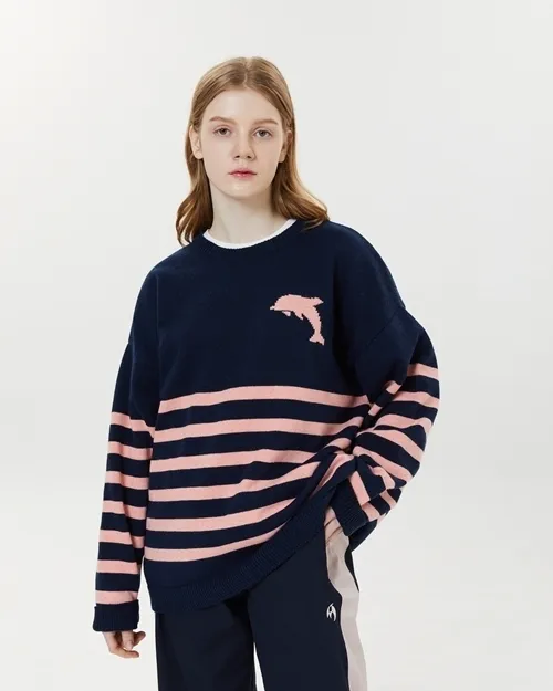 Wai Kei Crew Neck Stripes Unisex Nylon