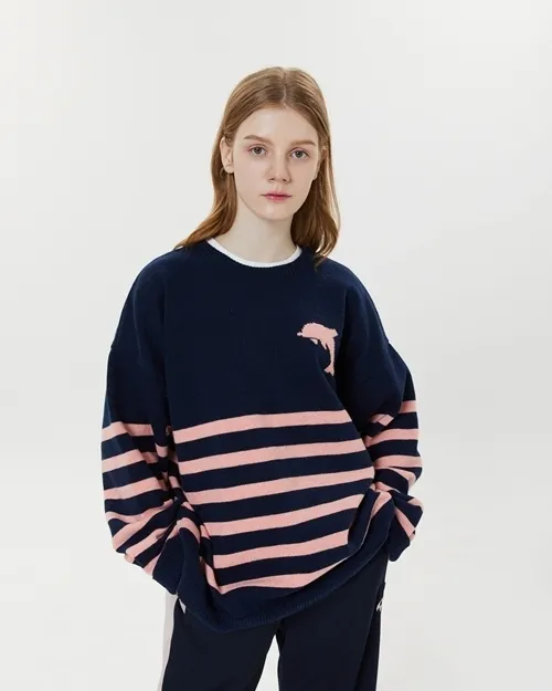 Wai Kei Crew Neck Stripes Unisex Nylon