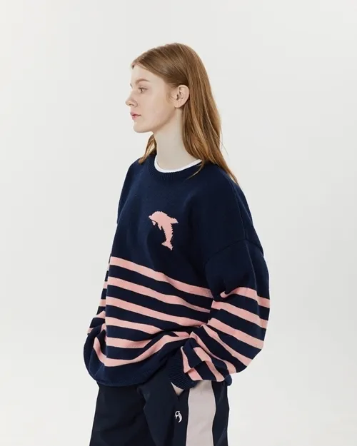 Wai Kei Crew Neck Stripes Unisex Nylon