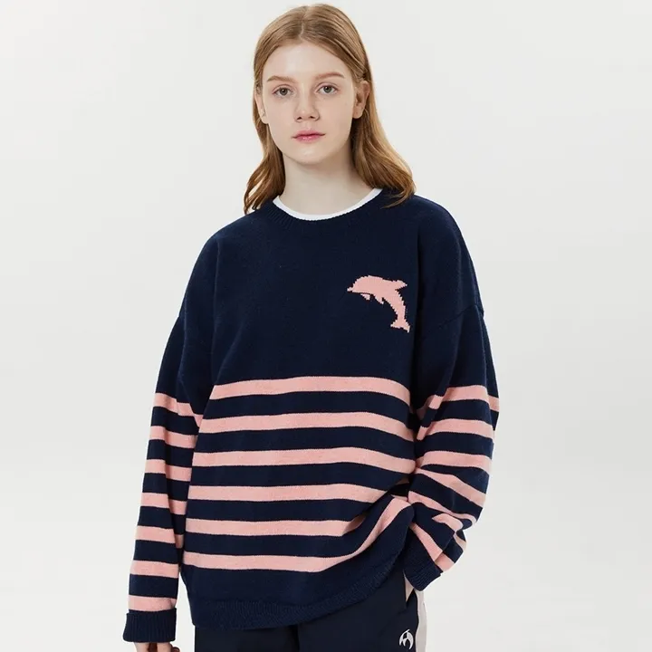 Wai Kei Crew Neck Stripes Unisex Nylon