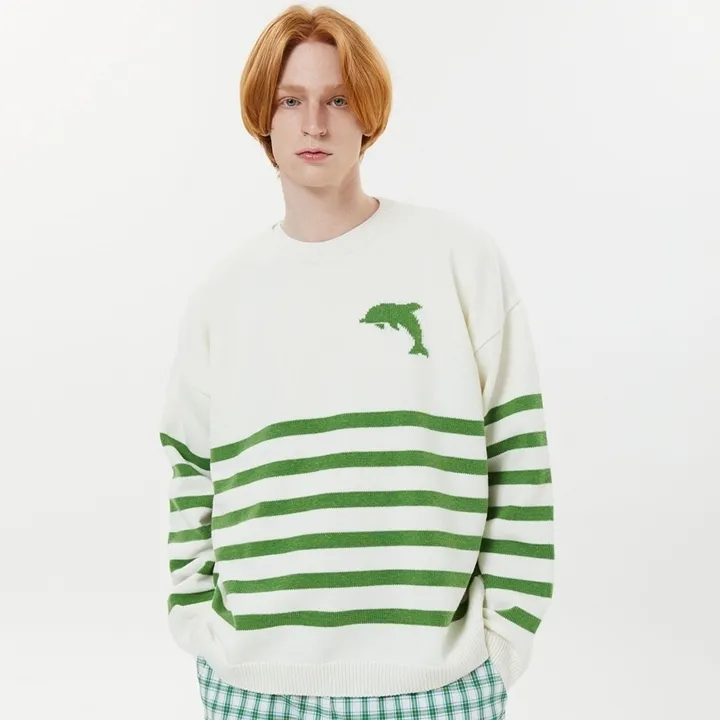 Wai Kei Crew Neck Stripes Unisex Nylon