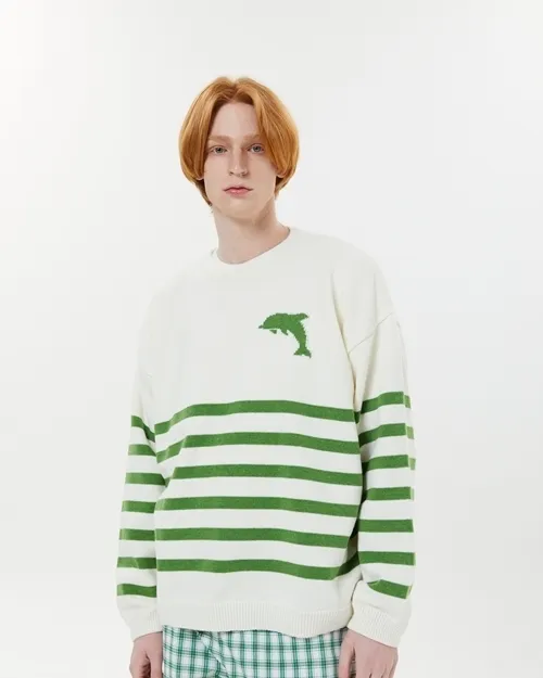 Wai Kei Crew Neck Stripes Unisex Nylon