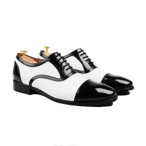 White Calf and Patent Oxford ALCAPONE Fusion