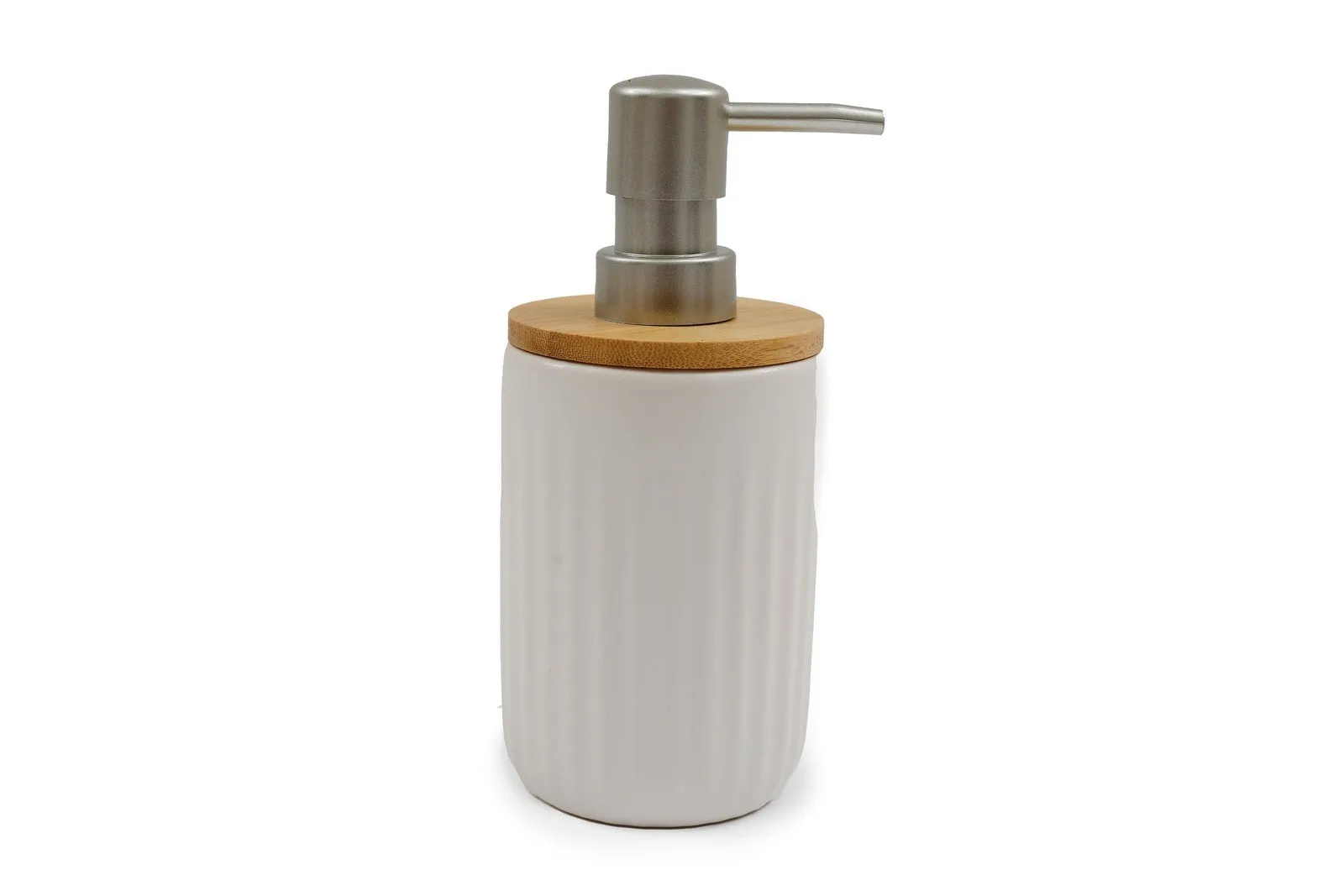 White Ribbed Dispenser