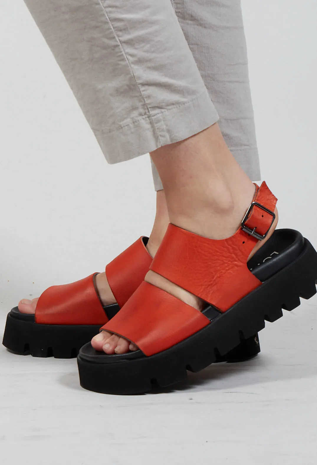 Wide Band Sandals in Zucca Gasoline