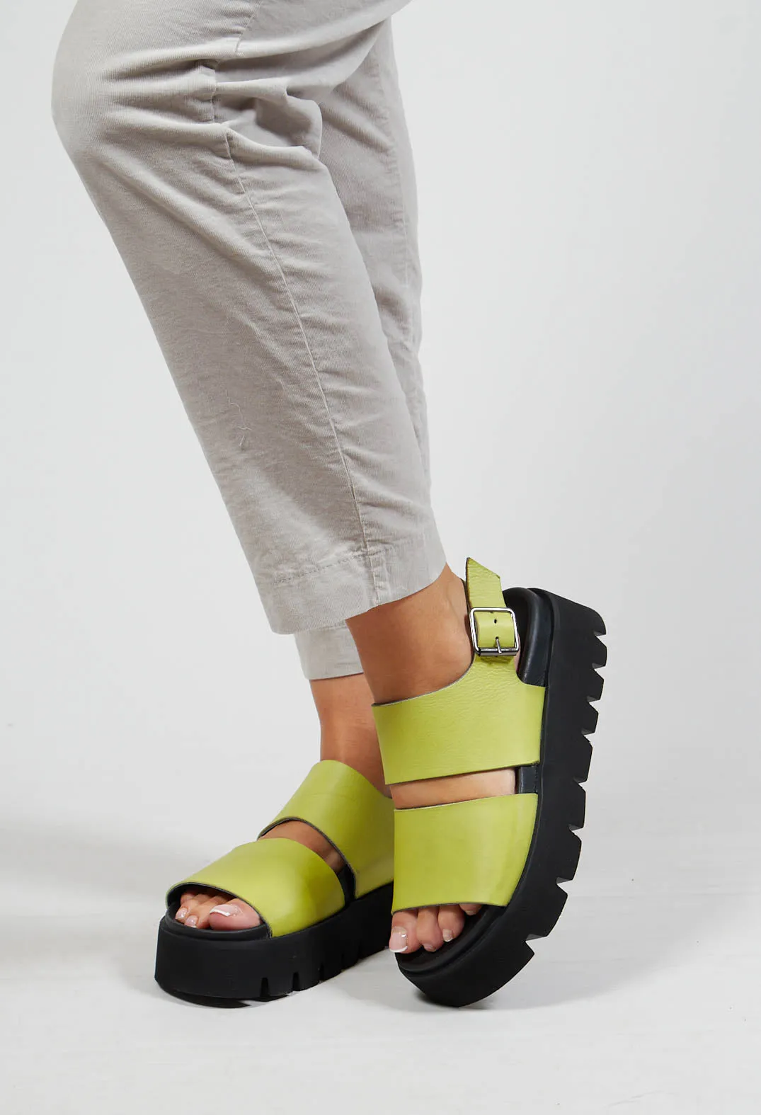 Stylish Gasoline Melinda Sandals with Wide Straps