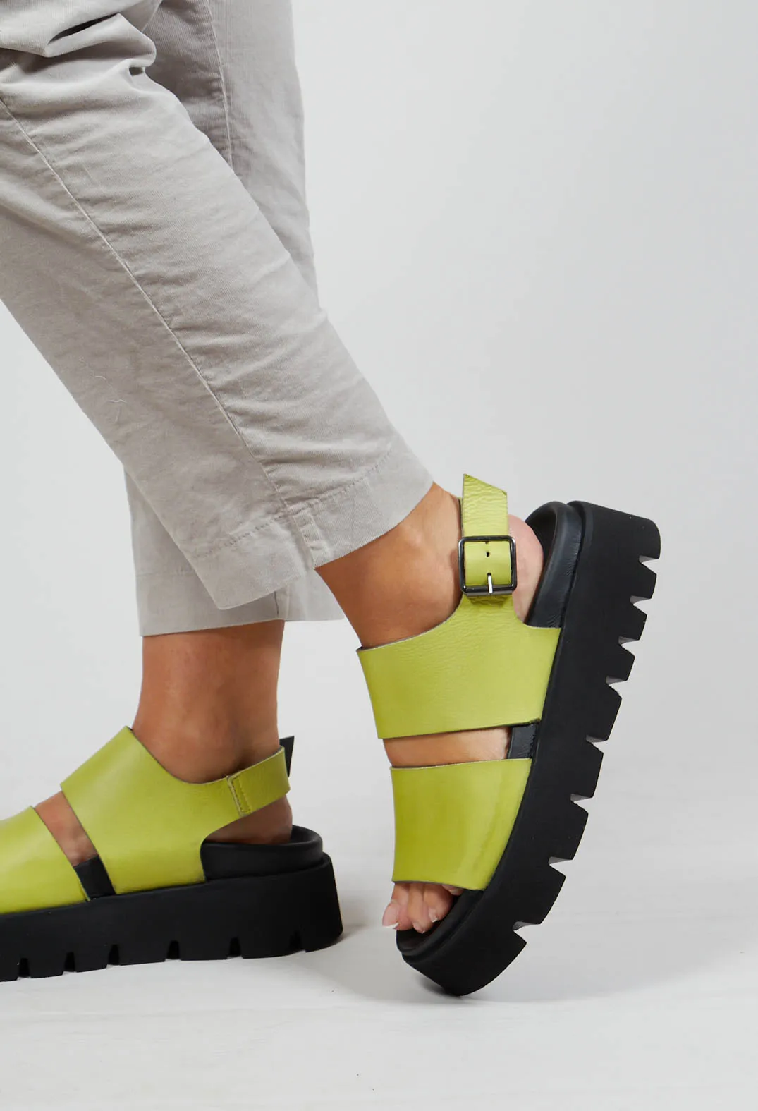 Stylish Gasoline Melinda Sandals with Wide Straps