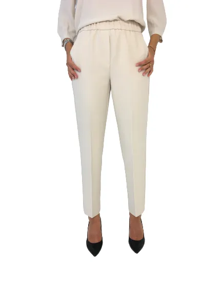 Womens Cropped Pants Off White