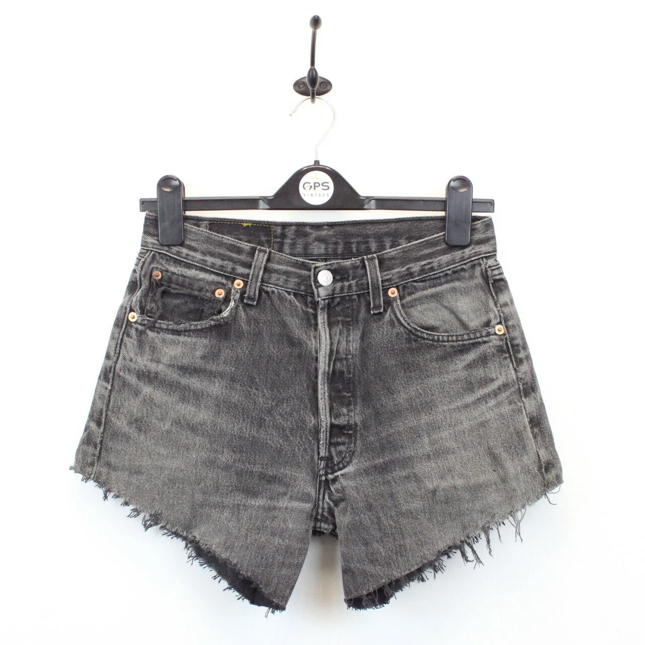 Womens LEVIS 501 Shorts Grey Charcoal | W28