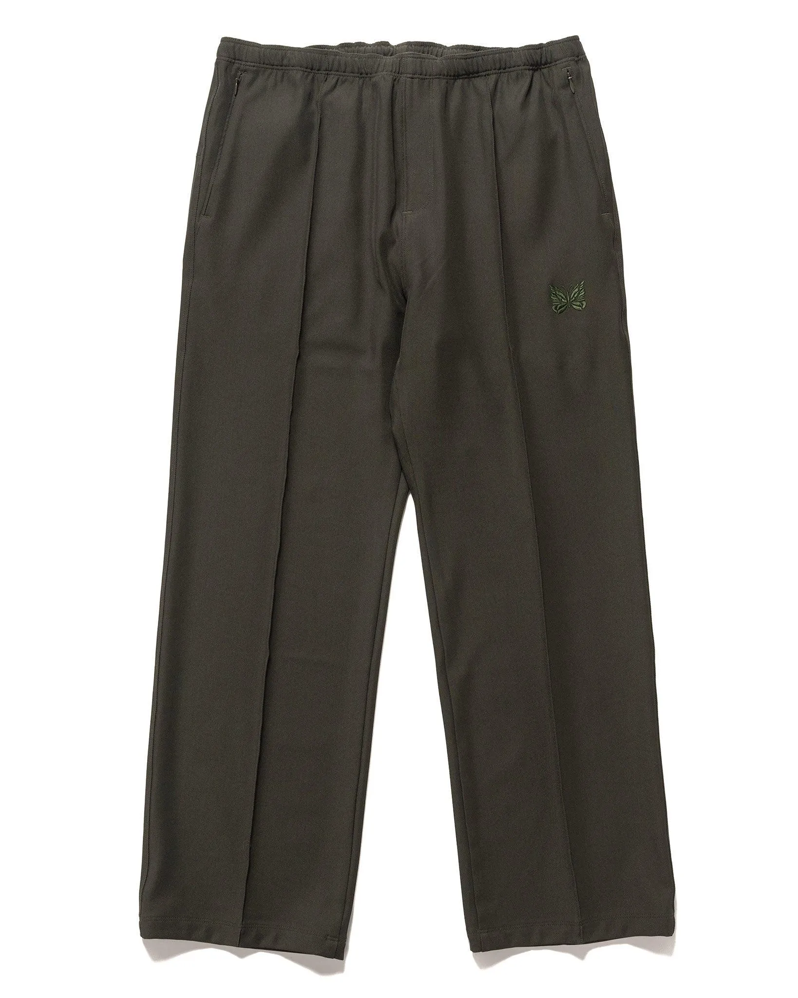 Men's PE/R/PU Cavalry Twill Green Straight Pant