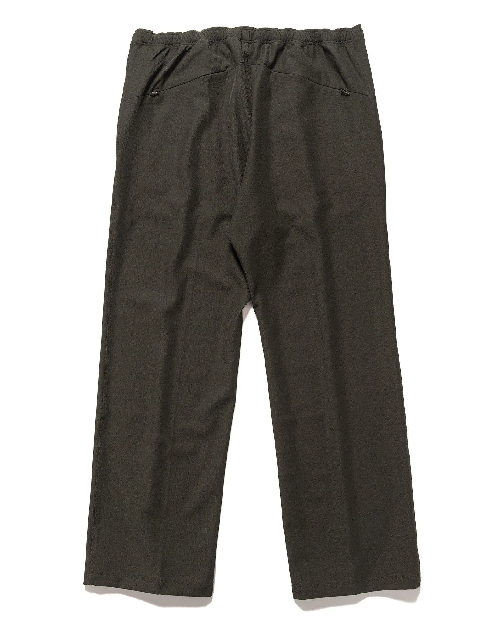 Men's PE/R/PU Cavalry Twill Green Straight Pant