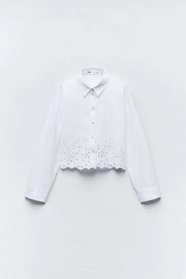 I AM MARI Cropped Plain Party Office Top