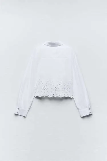 I AM MARI Cropped Plain Party Office Top