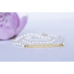 Wrapped Bracelet adorned with Pearls